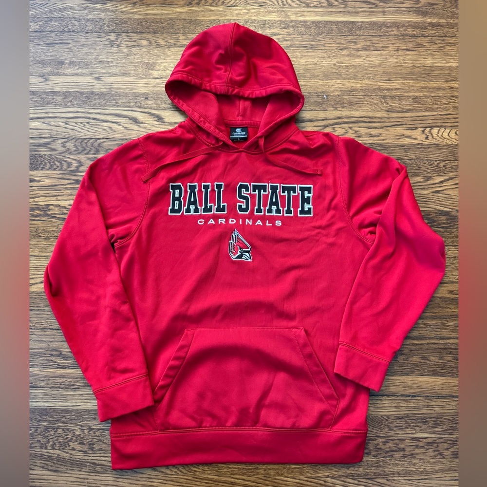 #471 VINTAGE BALL STATE CARDINALS (Colosseum) Red Hoodie. Awesome condition!